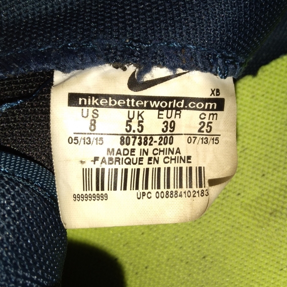 RARE* Nike Blazer Mid Camo Green with Purple Swoosh Sz 8 - Picture 6 of 7